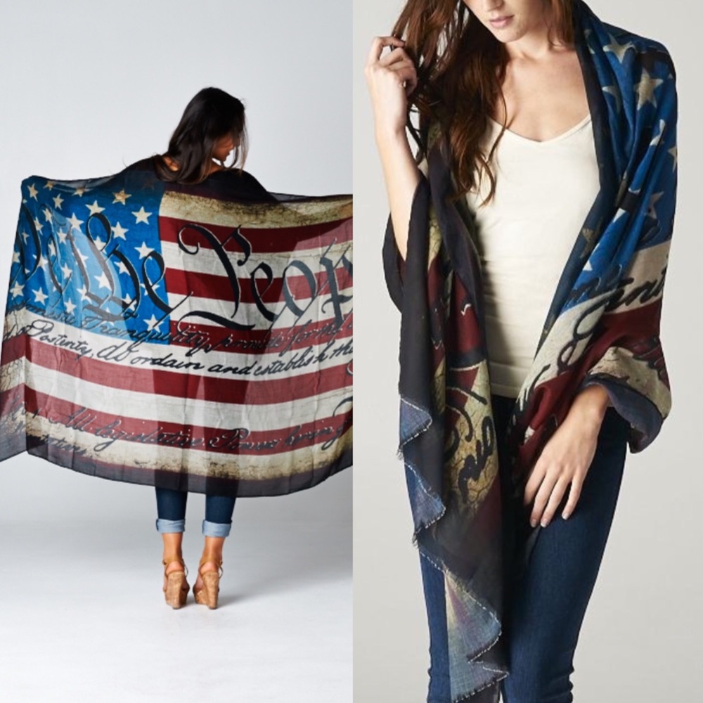 WE THE PEOPLE Wear as a Scarf , Shawl , or Sarong - Picture 3 of 3